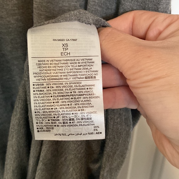 Banana Republic gray sleeveless jersey dress size XS - Picture 8 of 8